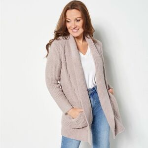 Barefoot Dreams cozychic cabin cable cardigan